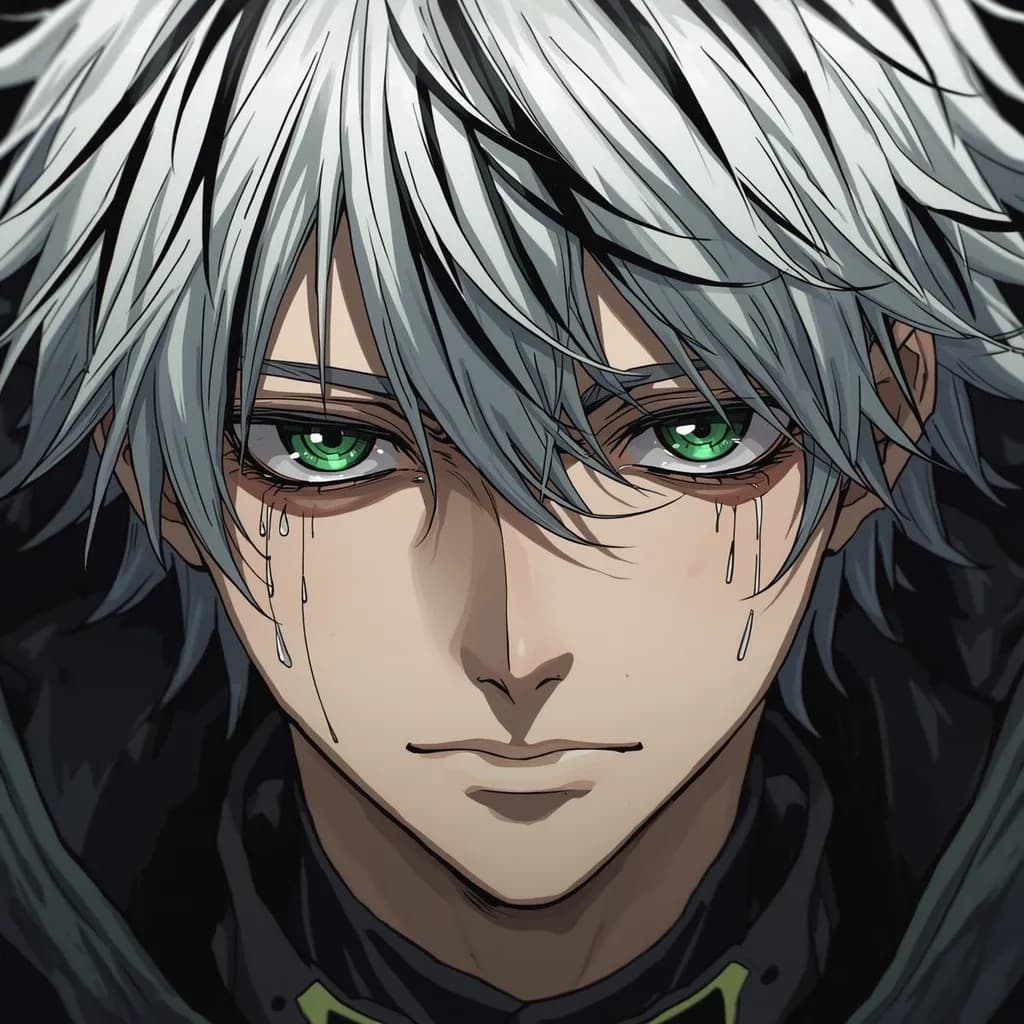 Ethereal Gaze: The Silent Strength of a Tearful Hero