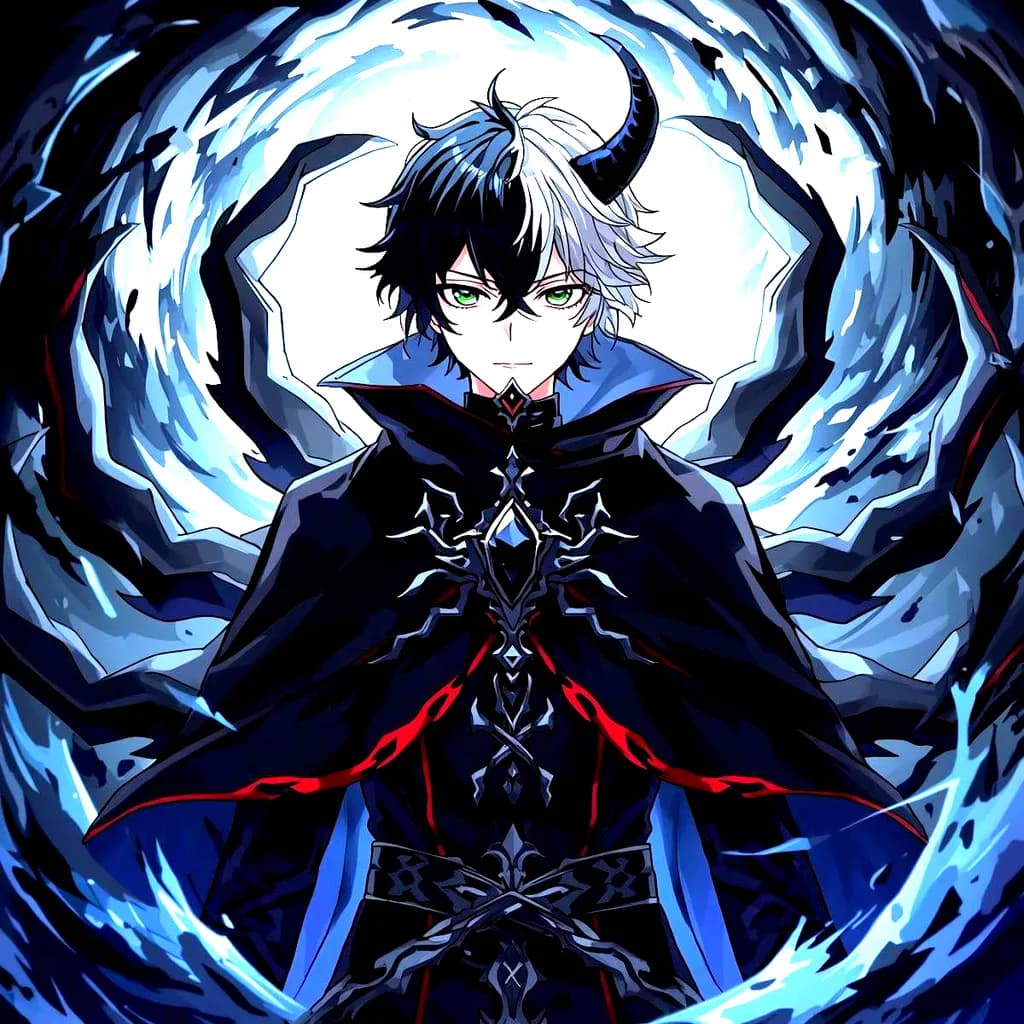 Mystical Guardian: The Enigmatic Cloaked Figure of Magic and Contrast