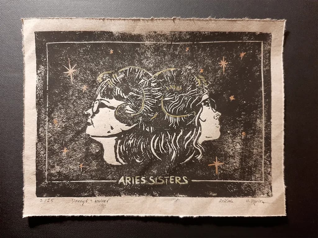 Celestial Reflections: The Aries Sisters in Cosmic Harmony
