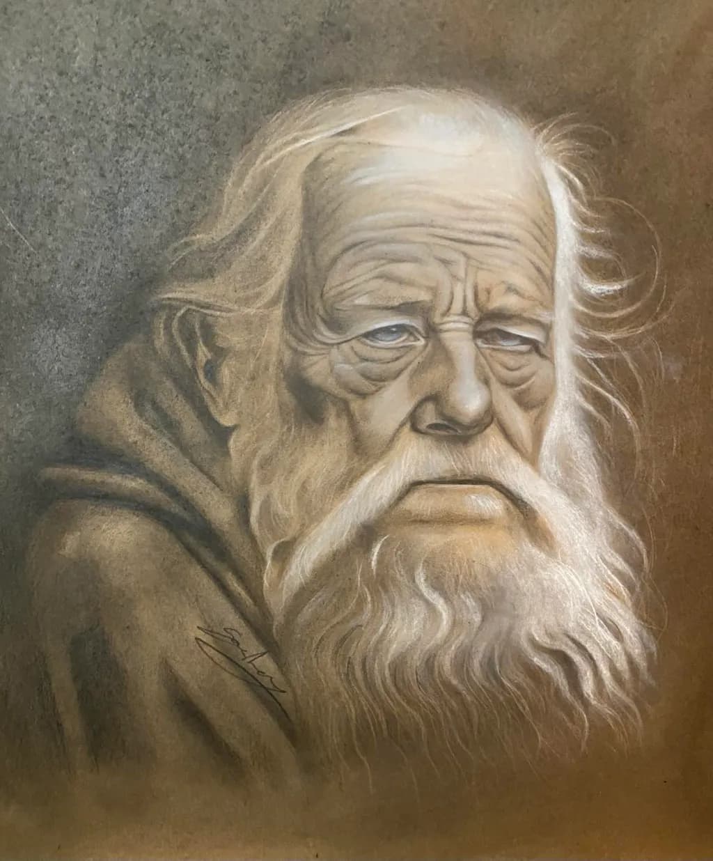 Whispers of Wisdom: A Portrait of Timeworn Grace