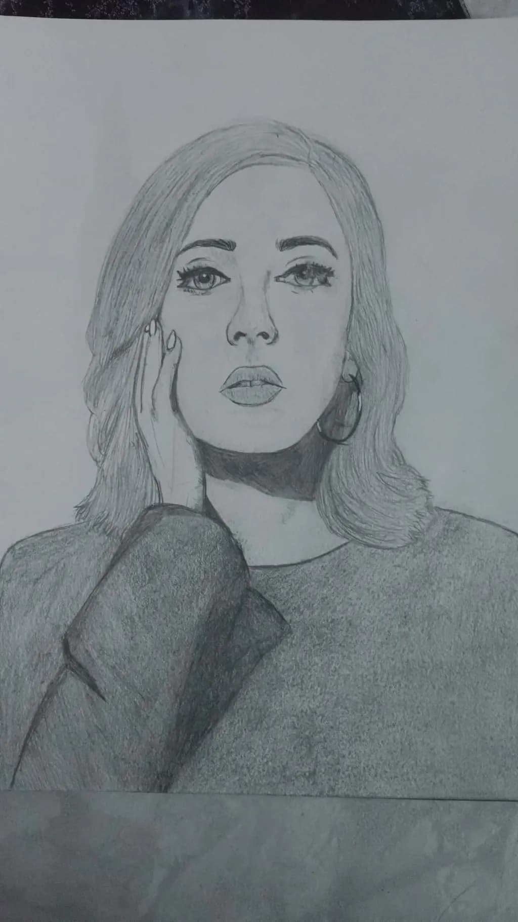 Whispers of Elegance: A Captivating Portrait in Pencil and Shadow