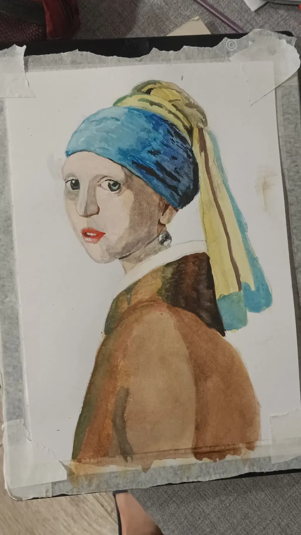 Whispers of Color: A Modern Tribute to the Girl with a Pearl Earring