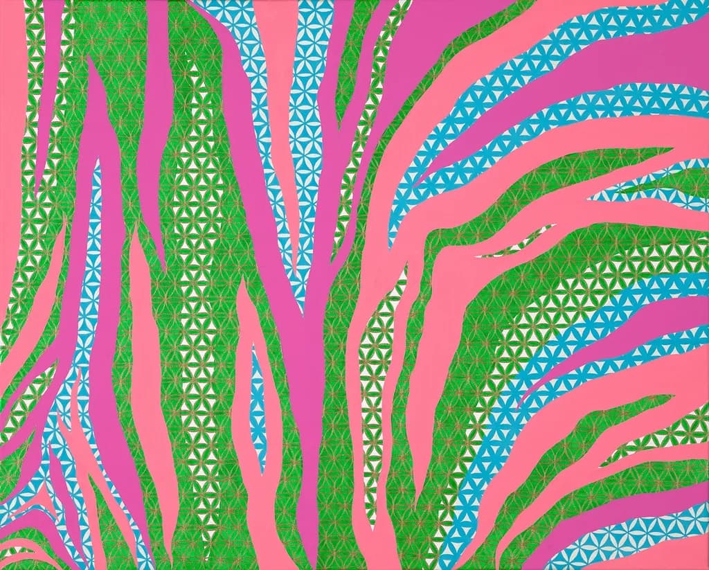 Vibrant Harmony: A Dance of Colorful Patterns and Textures