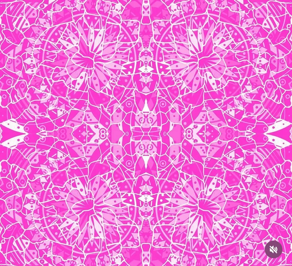Vibrant Floral Symphony: A Geometric Dance in Pink Hues