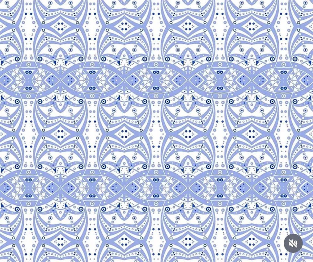 Serene Blue Geometric Harmony: An Abstract Pattern of Repetitive Elegance