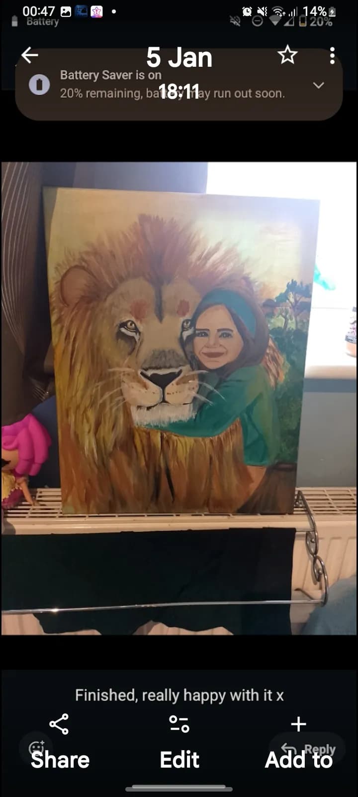 Whispers of Courage: Embracing the Lion's Heart in a Colorful Embrace