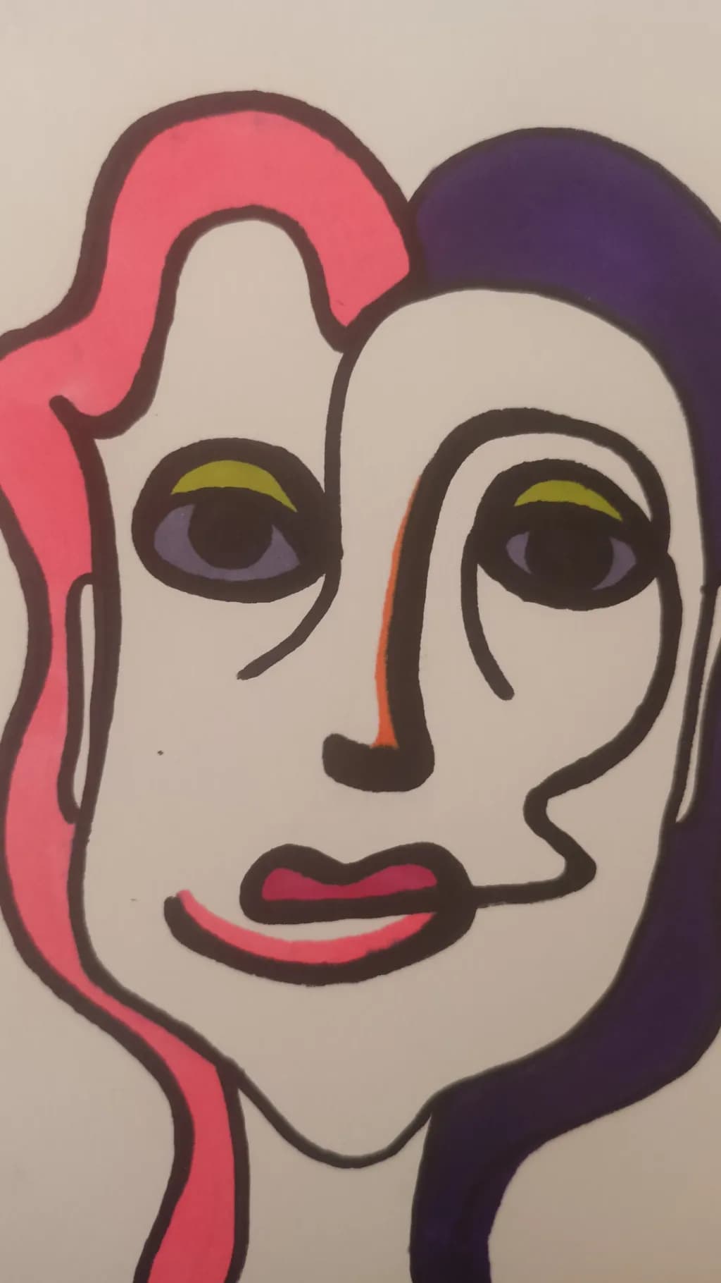 Vibrant Duality: A Colorful Exploration of Identity and Expression