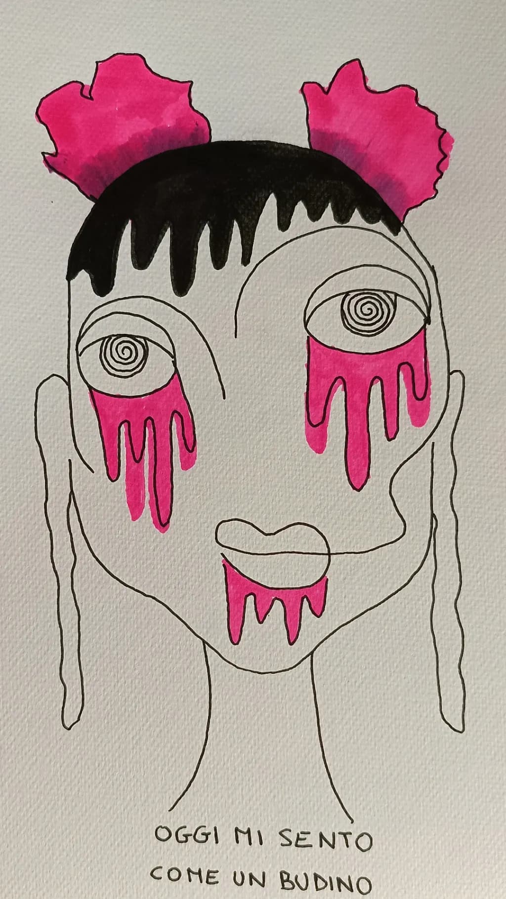 Melting Emotions: A Whimsical Portrait of Inner Turmoil