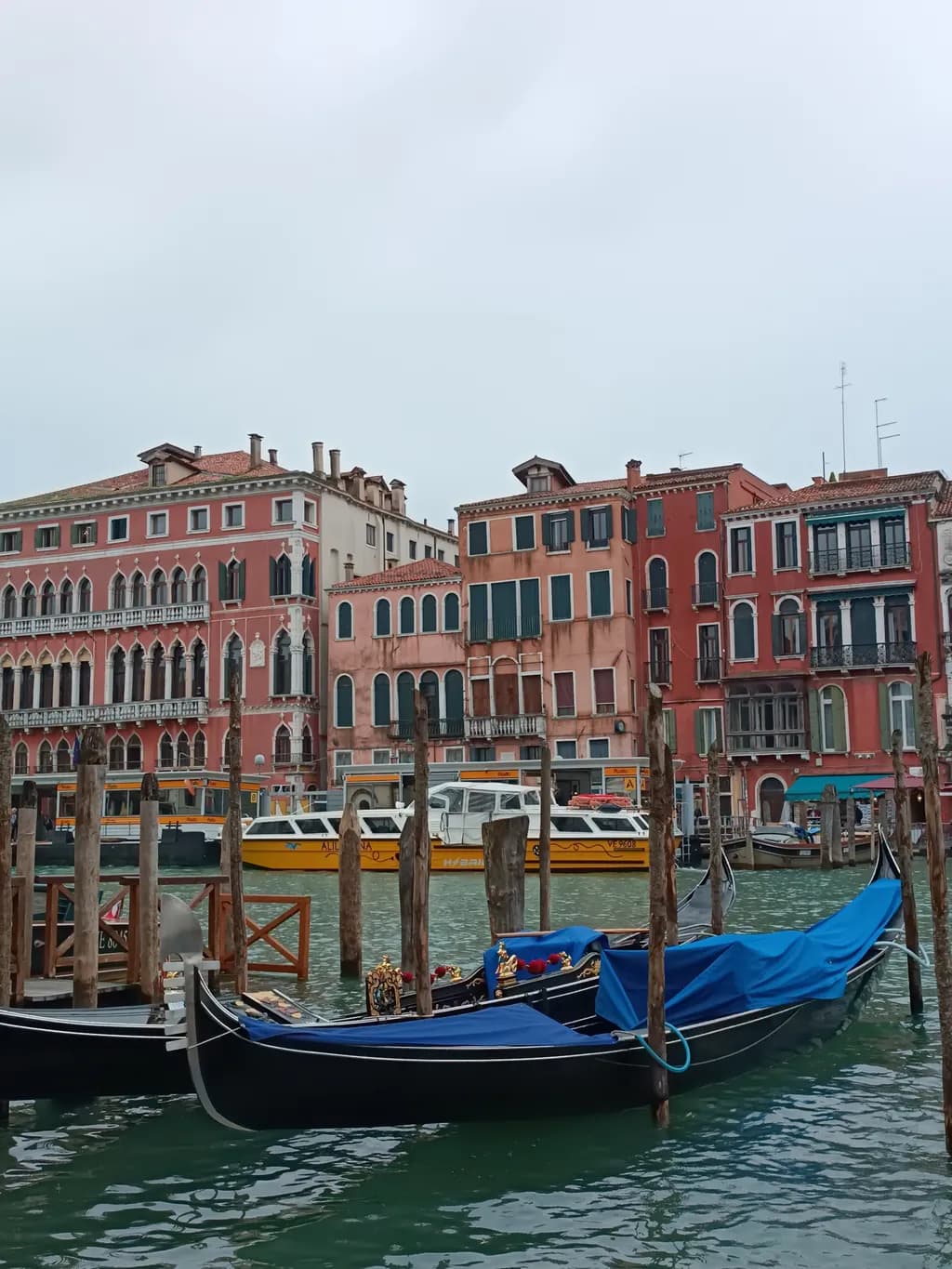 Venetian Serenity: A Glimpse of Gondolas Amidst Colorful Canals and Historic Architecture