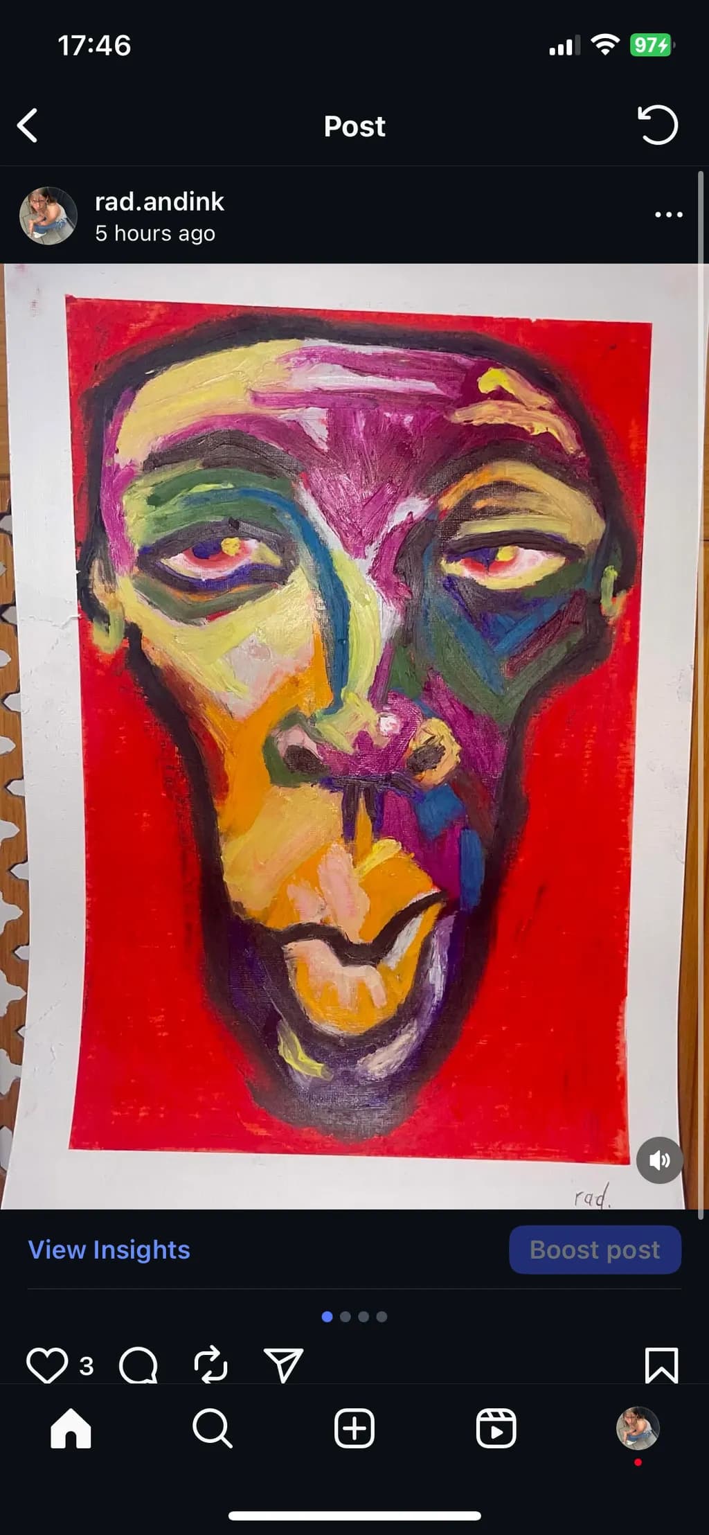 Vibrant Expressions: An Abstract Portrait of Colorful Emotion