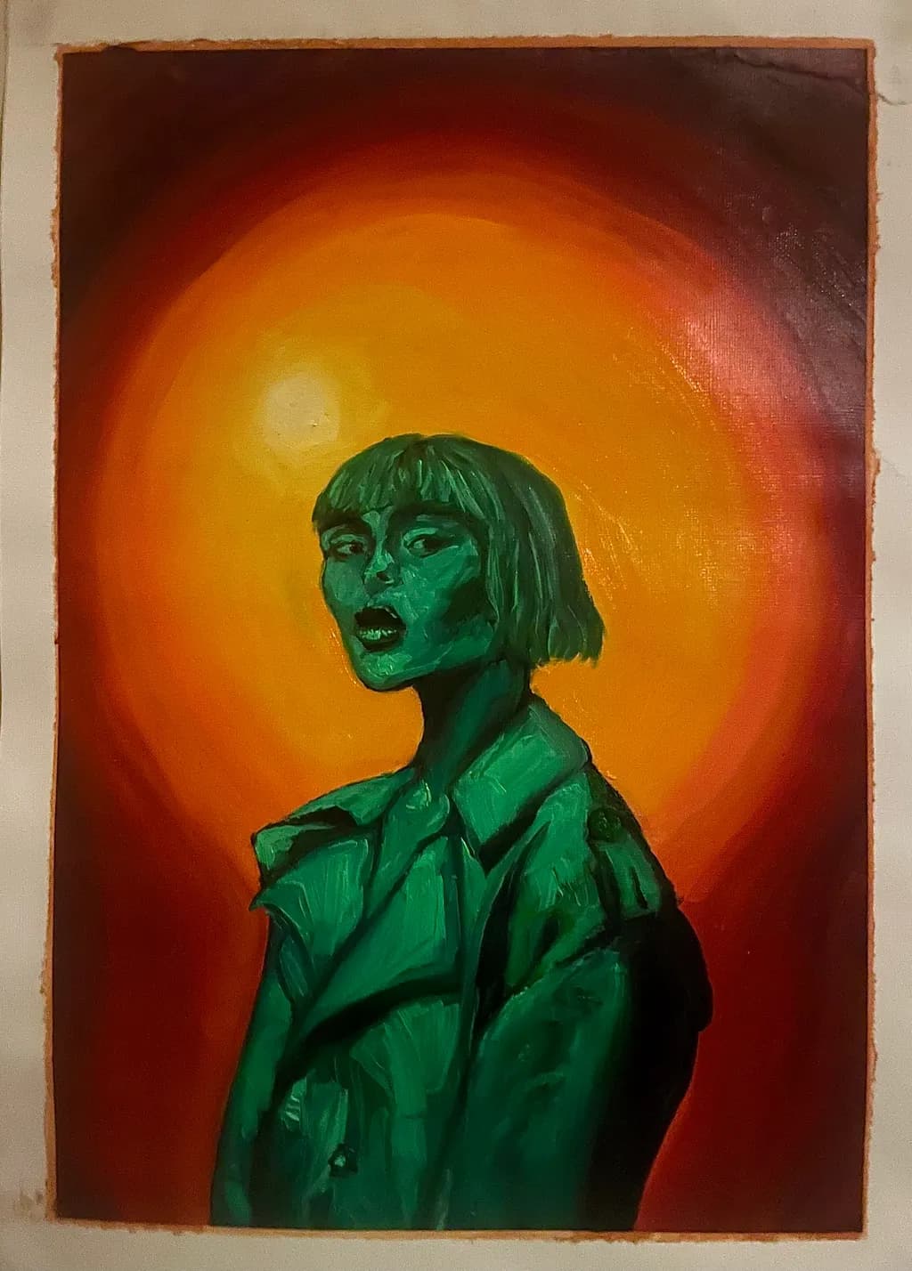 Vibrant Echoes: An Abstract Portrait of Emotion and Expression