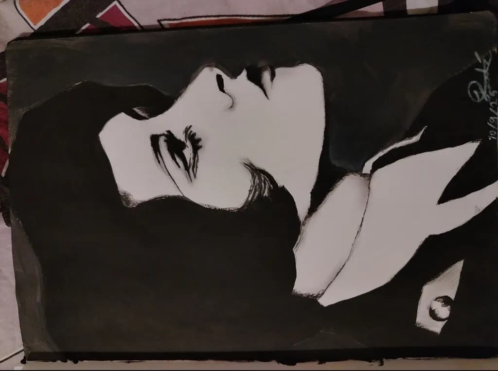Whispers of Elegance: A Monochrome Portrait of Contemplation