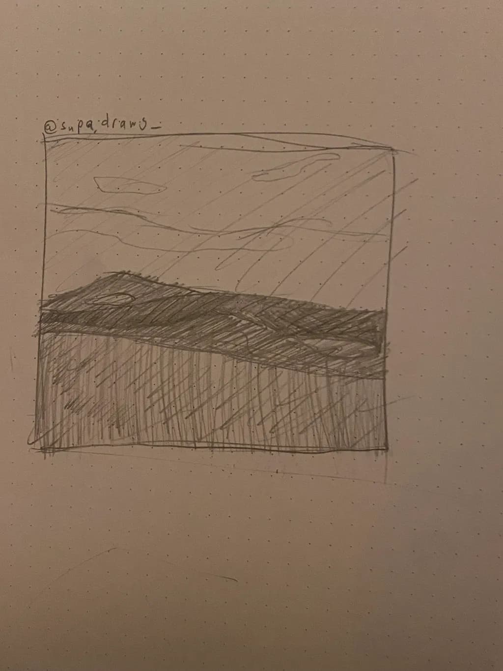 Whispers of the Horizon: A Serene Landscape Sketch in Pencil