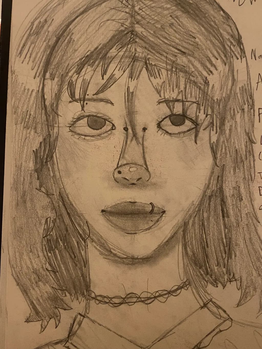 Whispers of Identity: A Charcoal Portrait of Modern Femininity