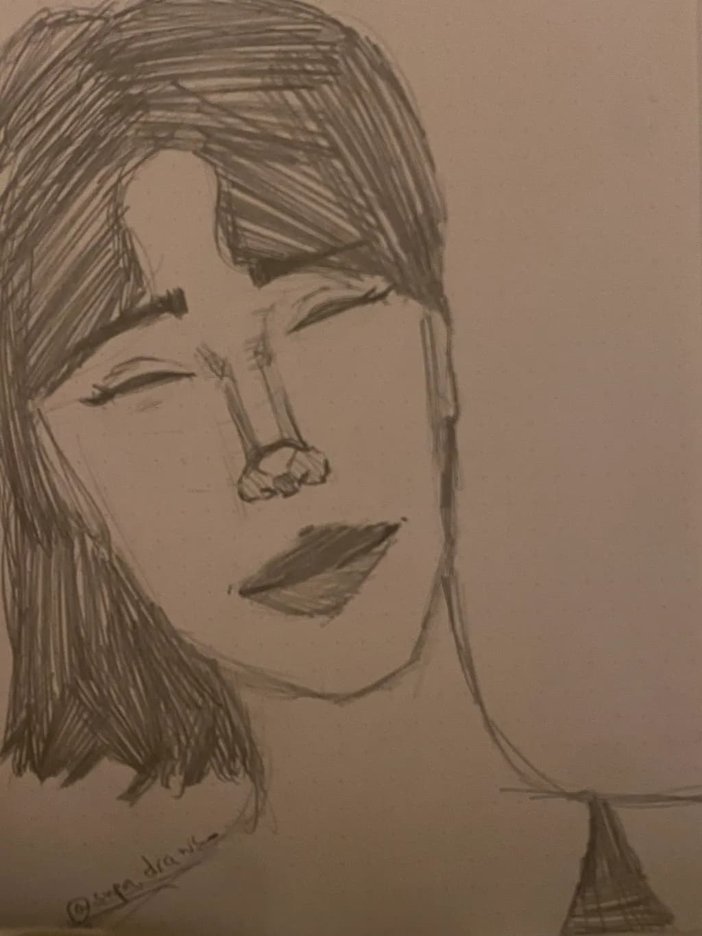 Whispers of Joy: A Minimalist Portrait of Serenity