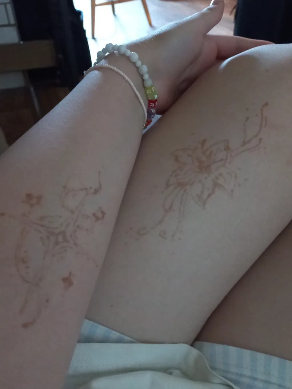 Whispers of Nature: Delicate Floral Henna Art on Skin