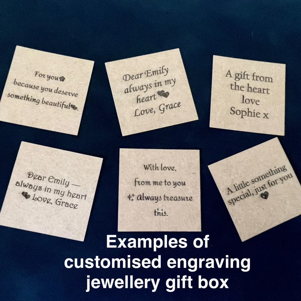 Heartfelt Engraved Notes: Personalized Jewelry Gift Box for Special Moments