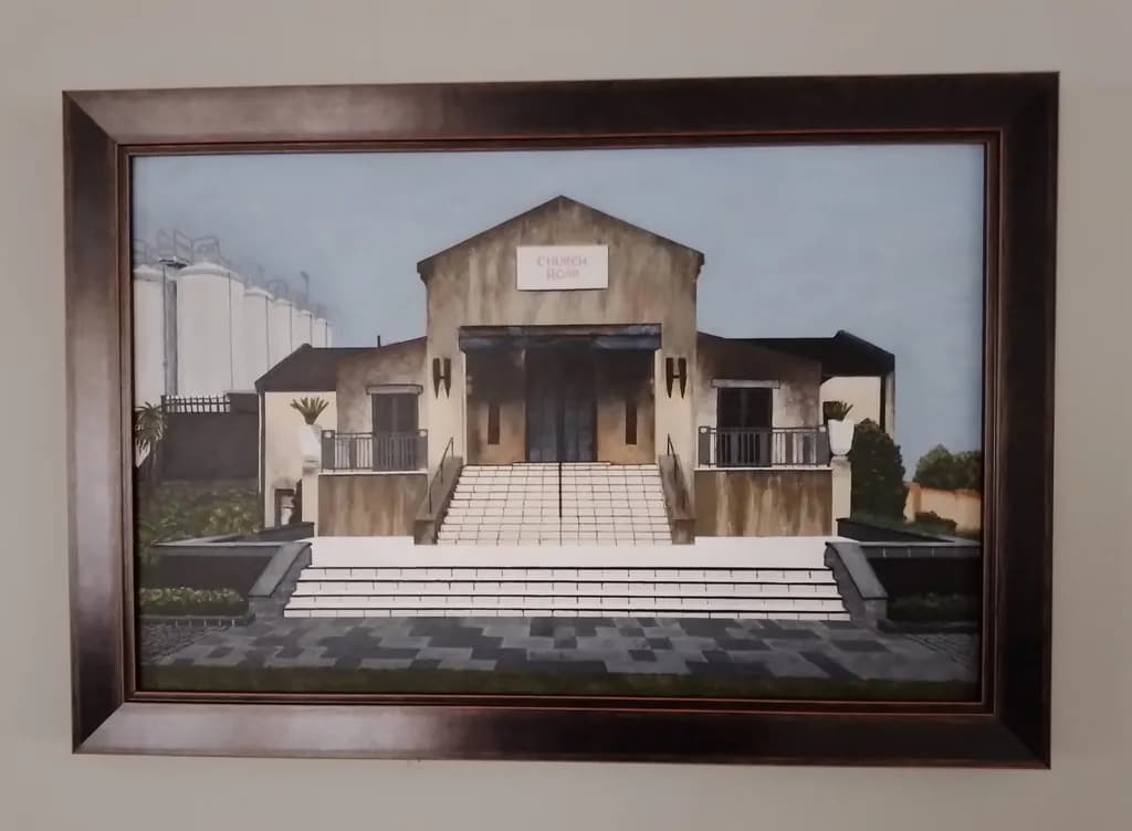 Architectural Serenity: Steps to a Timeless Landscape in Framed Elegance