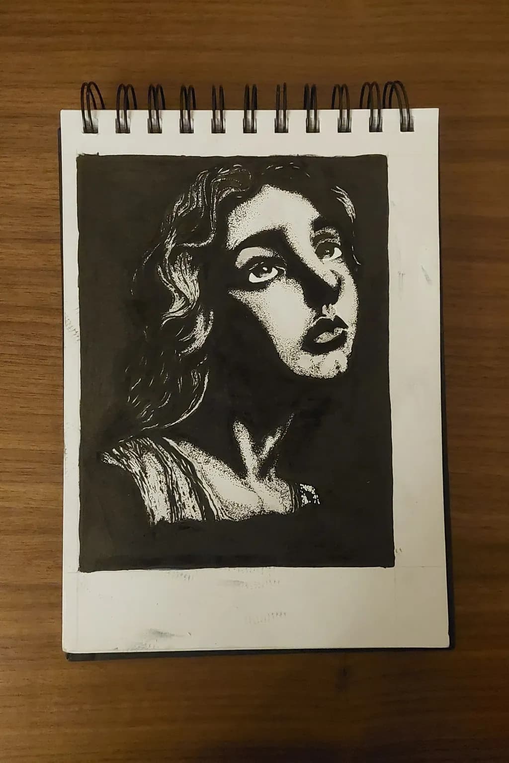 Ethereal Gaze: A Monochrome Portrait of Contemplation