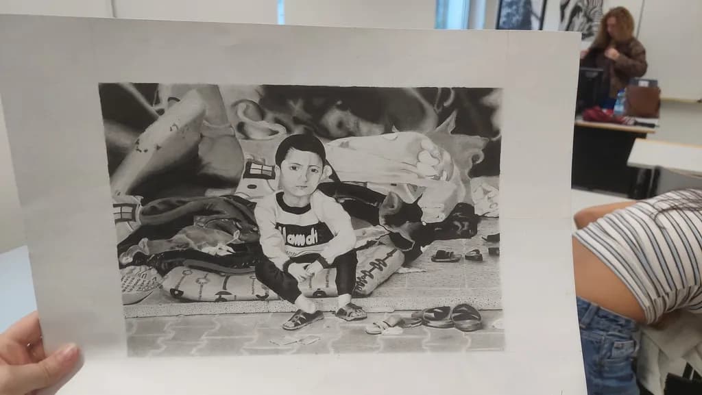Whispers of Innocence: A Child's Resilience Amidst Chaos