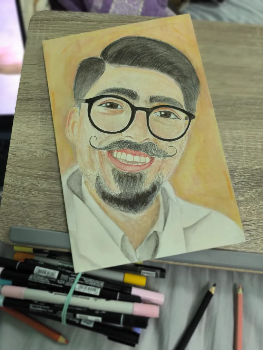 Radiant Smile: A Colorful Portrait of Joy and Expression