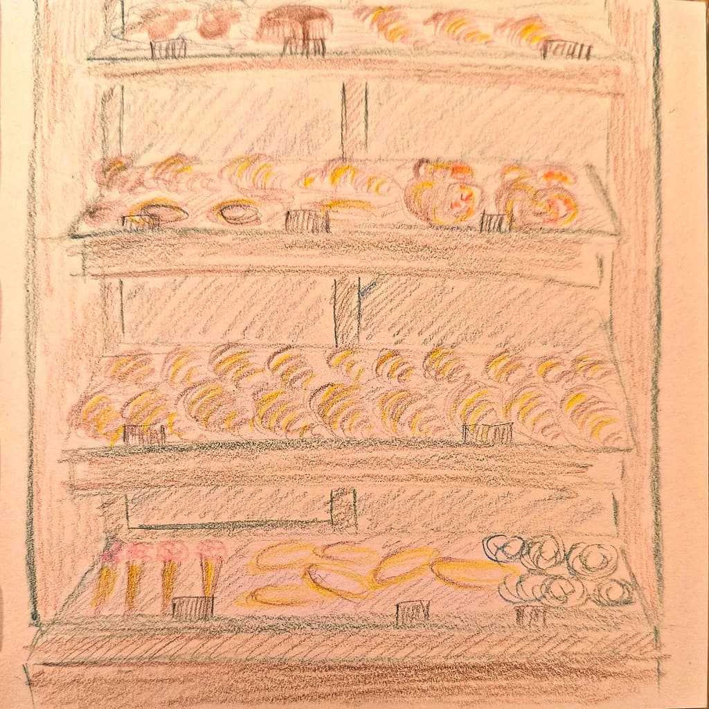 Whimsical Bakery Display: A Colorful Journey Through Pastries and Treats