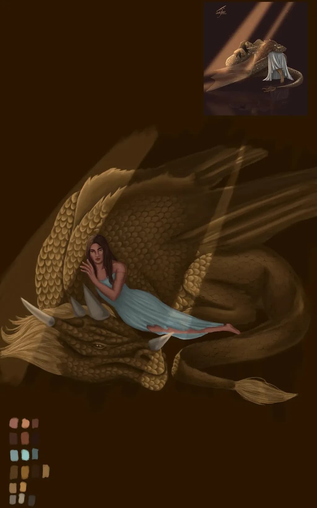 Whispers of the Serene Dragon: A Dreamlike Fantasy Encounter