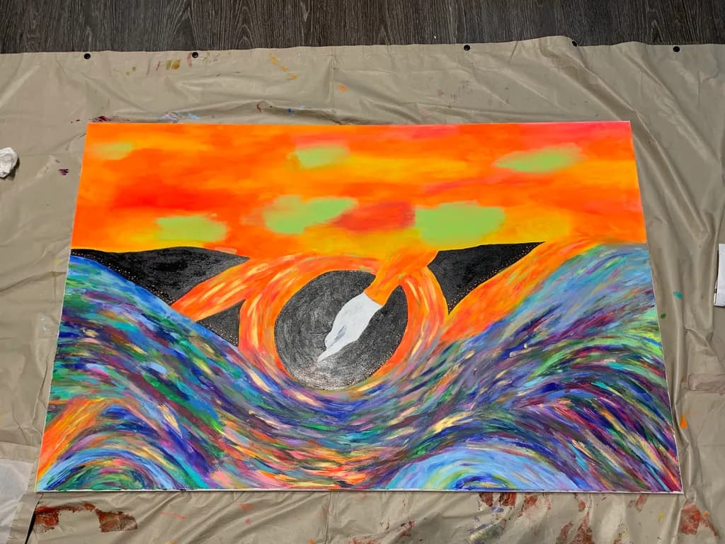Vibrant Waves of Transformation: A Journey Through Color and Emotion