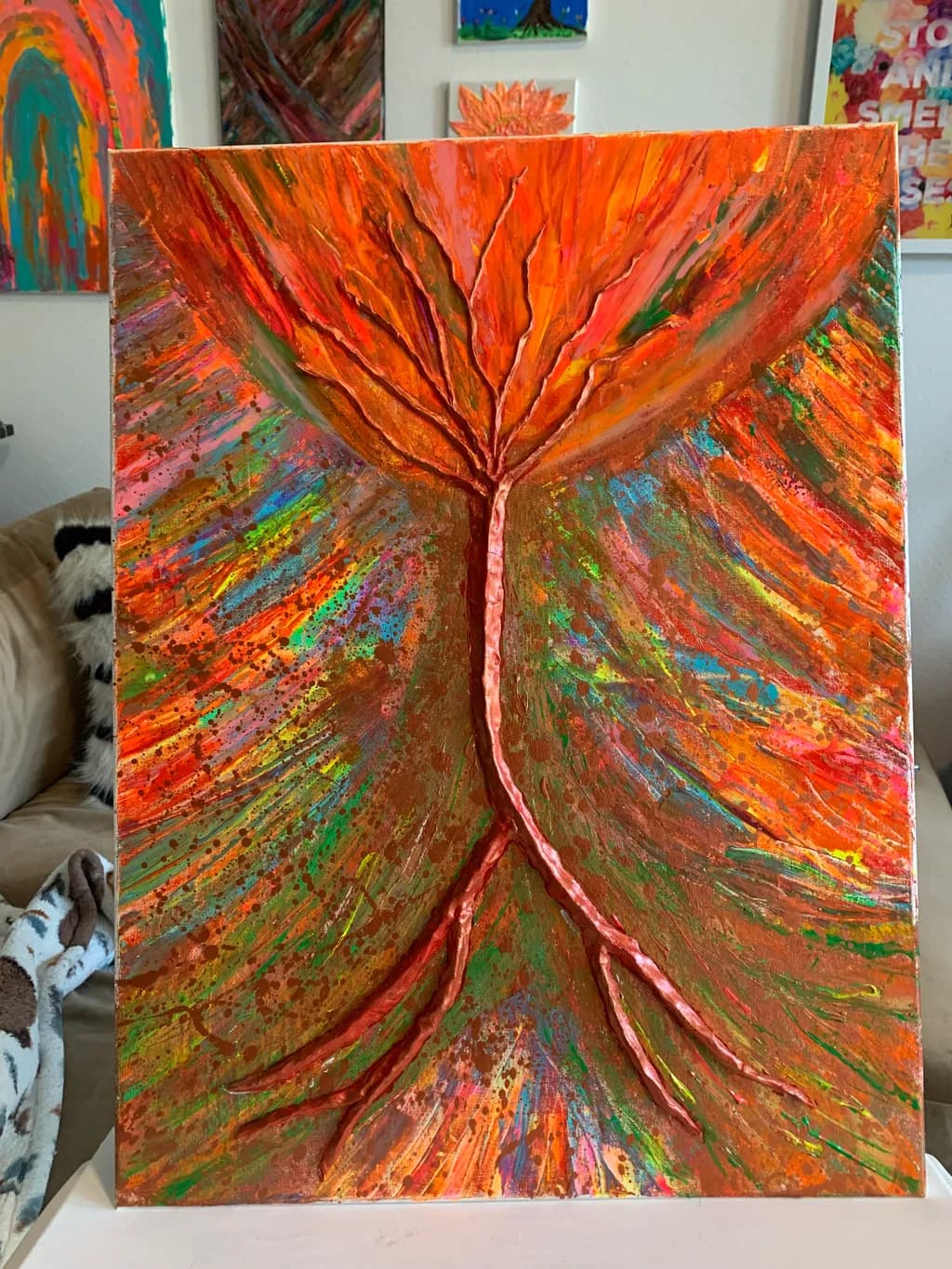 Vibrant Roots: An Abstract Journey Through Color and Texture