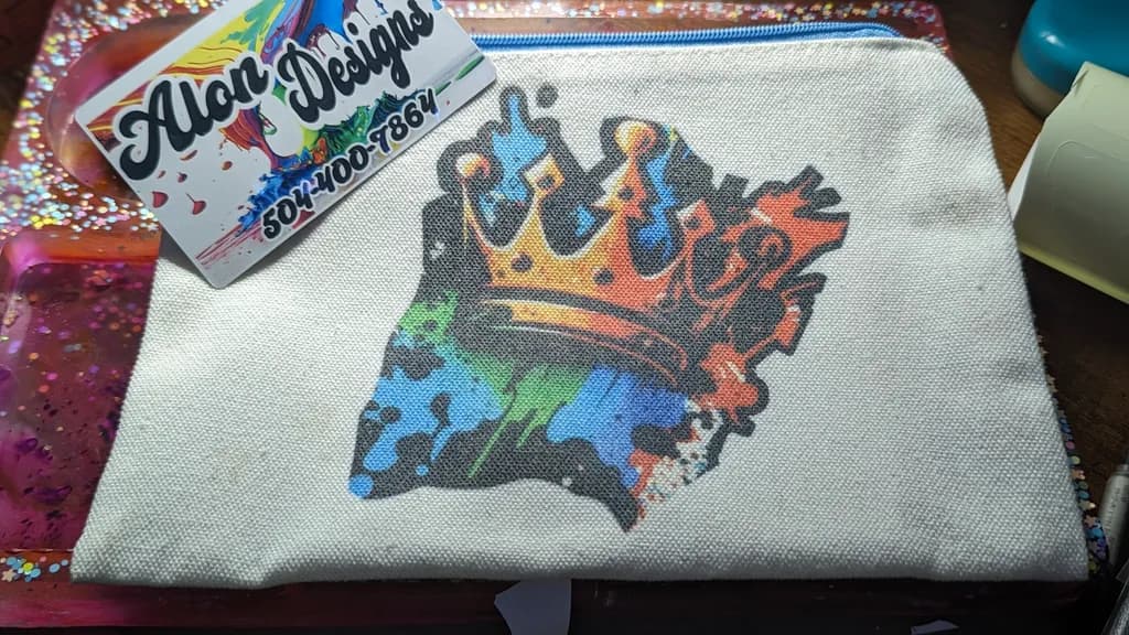 Colorful Crown Canvas Pouch: A Creative Accessory for Artistic Souls