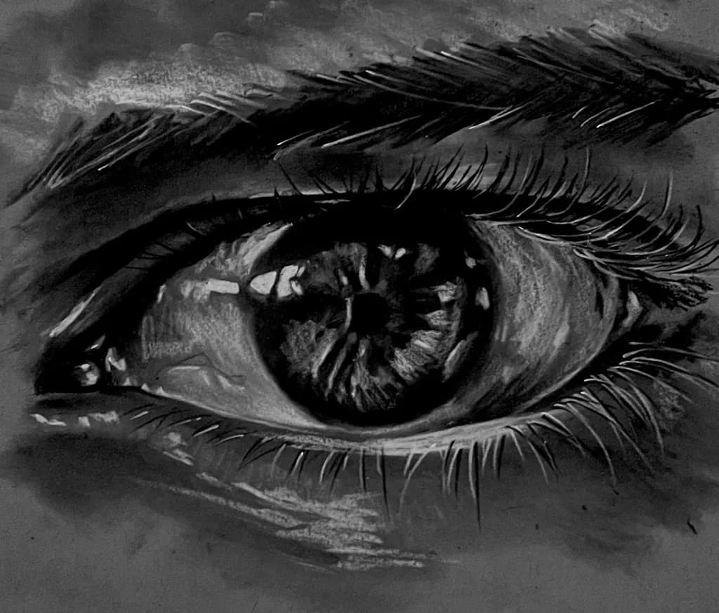 Whispers of the Soul: A Captivating Black and White Eye Study