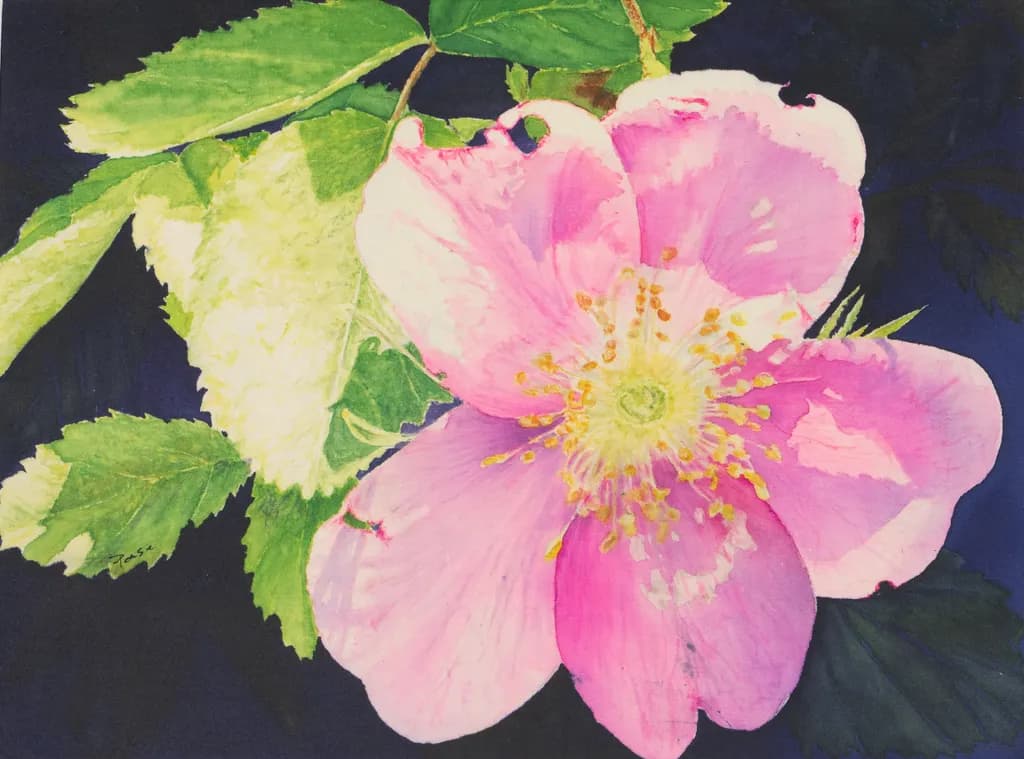 Blossom of Serenity: A Vibrant Pink Flower Amidst Lush Greenery