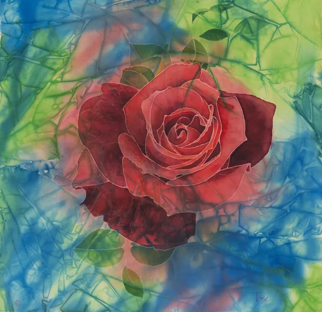 Vibrant Rose Symphony: An Abstract Floral Journey Through Color and Emotion