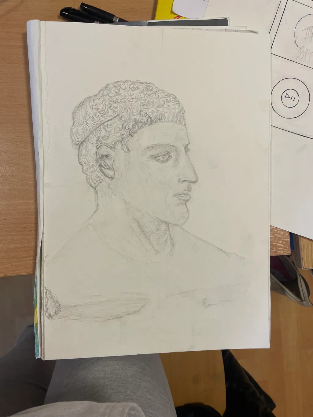 Ethereal Elegance: A Study of Classical Portraiture in Pencil Sketch Form