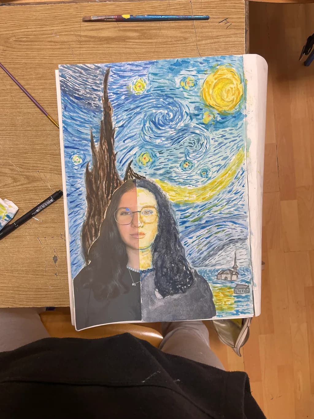 Duality of Expression: A Portrait Inspired by Imagination and Contrast