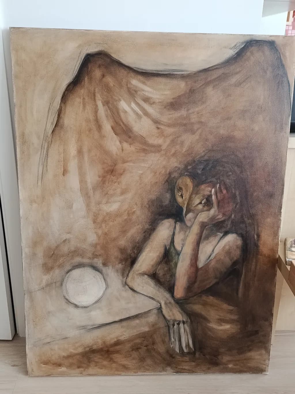Whispers of Solitude: A Contemplative Portrait in Earthy Tones