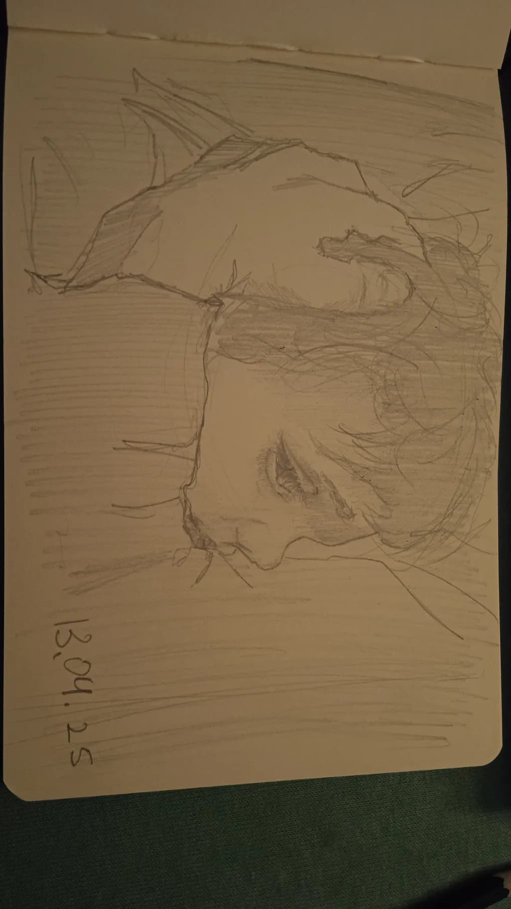 Whispers of Serenity: A Tender Embrace in Pencil Sketch Form