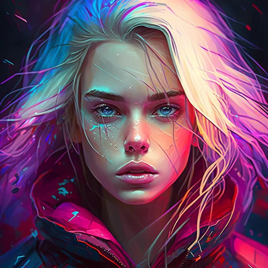 Ethereal Glow: A Portrait of Resilience and Emotion