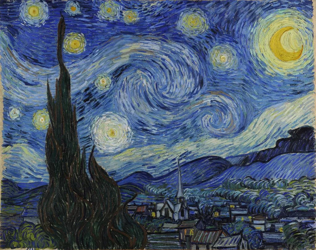 Whispers of the Night Sky: A Dance of Stars and Swirls in Blue