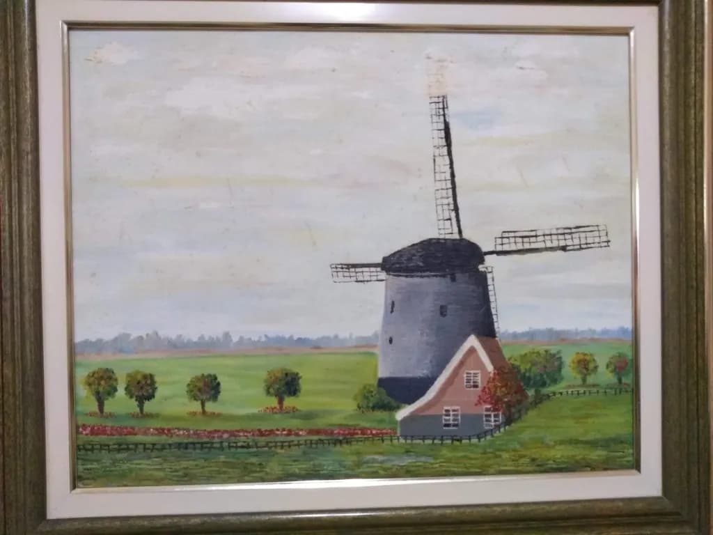 Whispers of the Wind: A Serene Rural Landscape with a Majestic Windmill