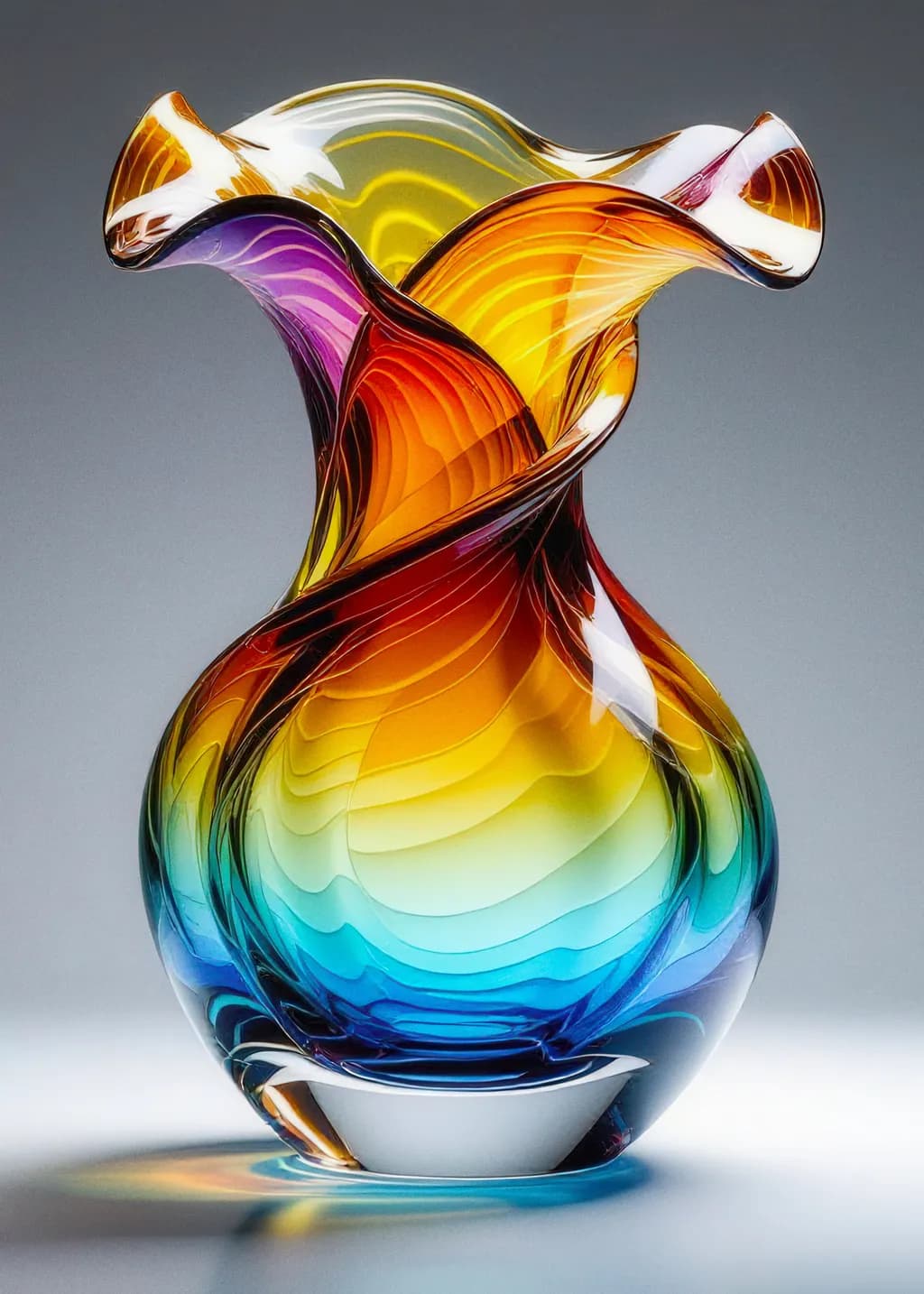 Chromatic Spiral Vase