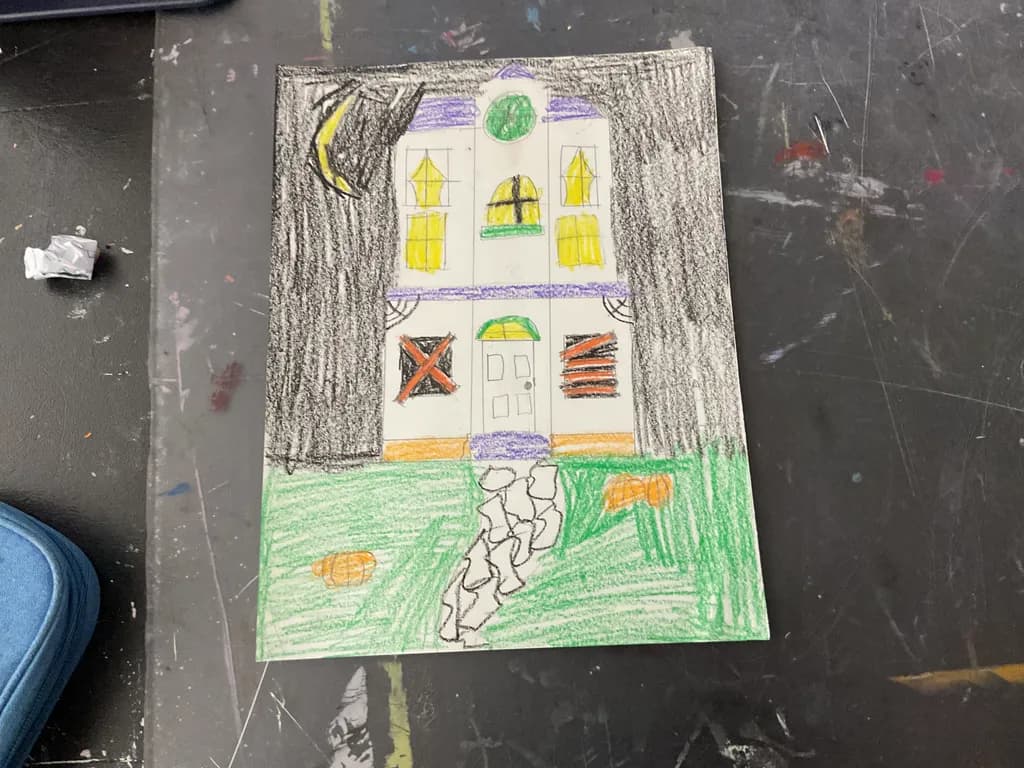 Haunted Whispers: A Colorful Journey Through a Spooky Abode