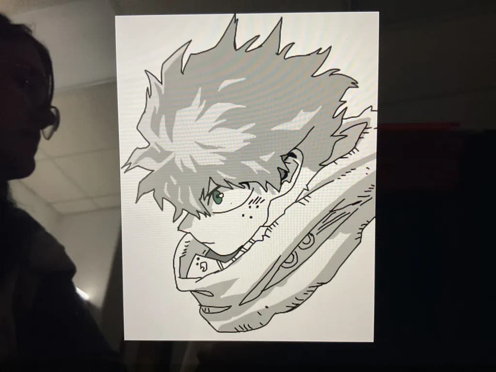 Heroic Resolve: A Dynamic Anime Character Illustration Capturing Action and Expression