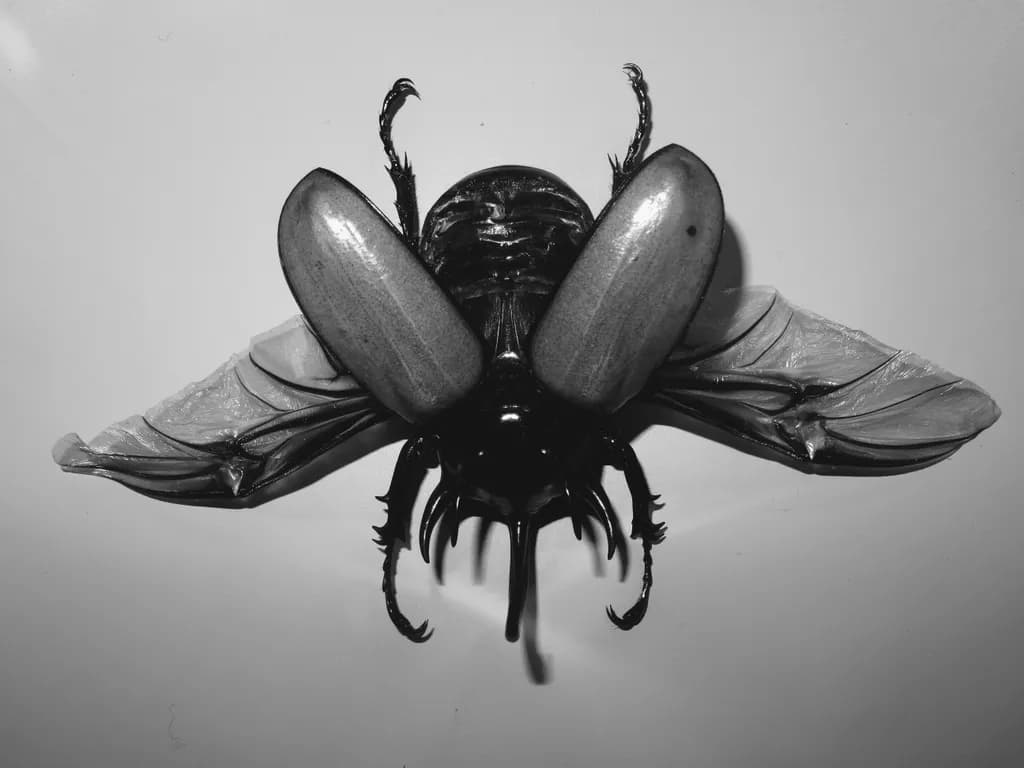 Intricate Elegance: A Monochrome Study of Nature's Winged Wonder