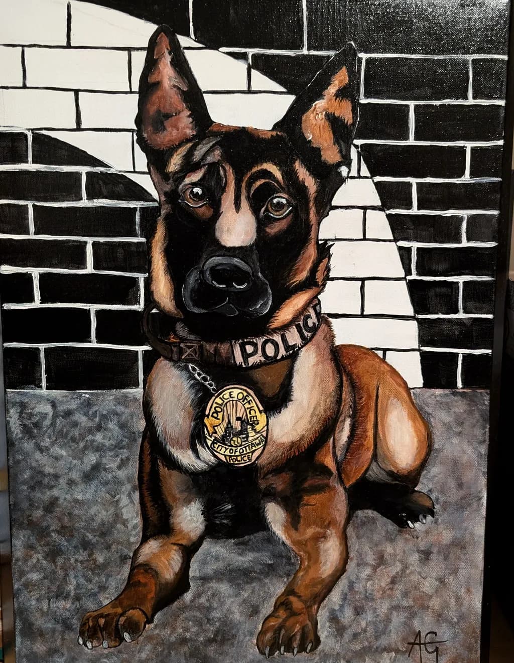 Loyal Guardian: A Portrait of Canine Bravery and Service