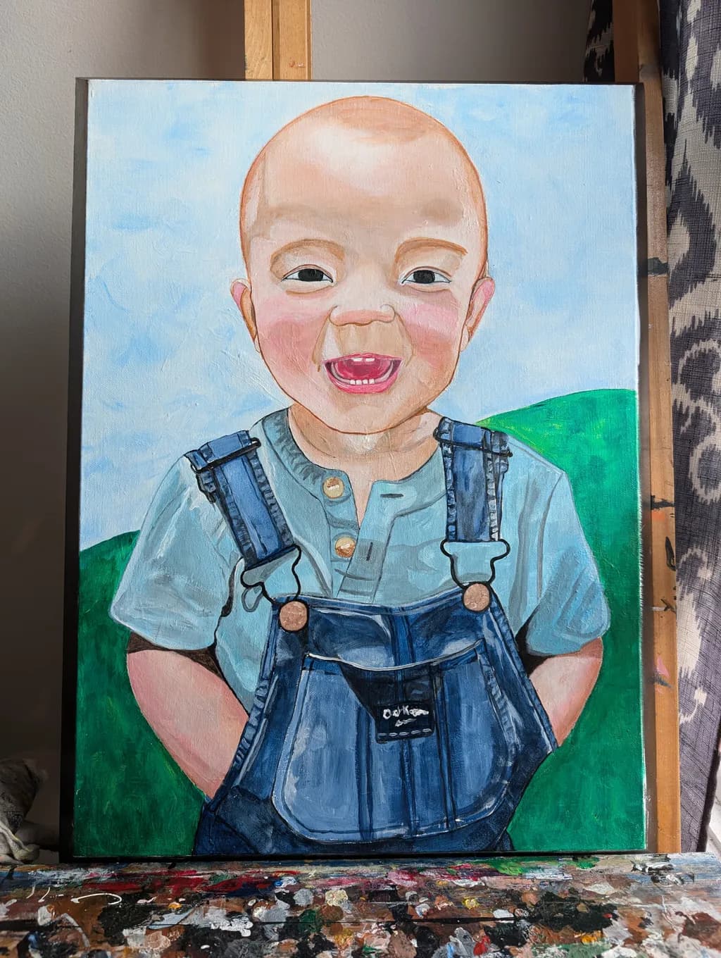 Joyful Innocence: A Playful Portrait of Childhood in Overalls