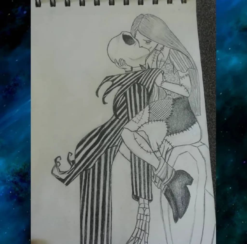 Eternal Embrace: A Whimsical Love Story in Shadows and Stitches