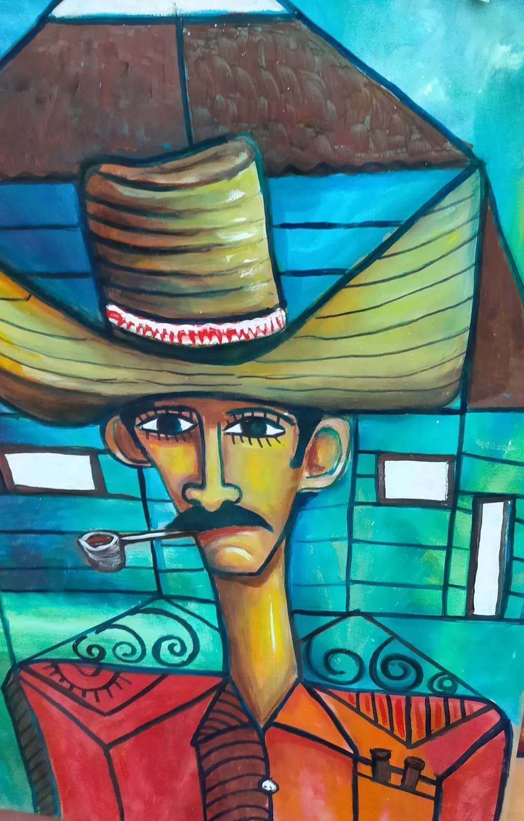 Vibrant Portrait of a Charismatic Mexican Cowboy: A Colorful Journey into Tradition and Culture