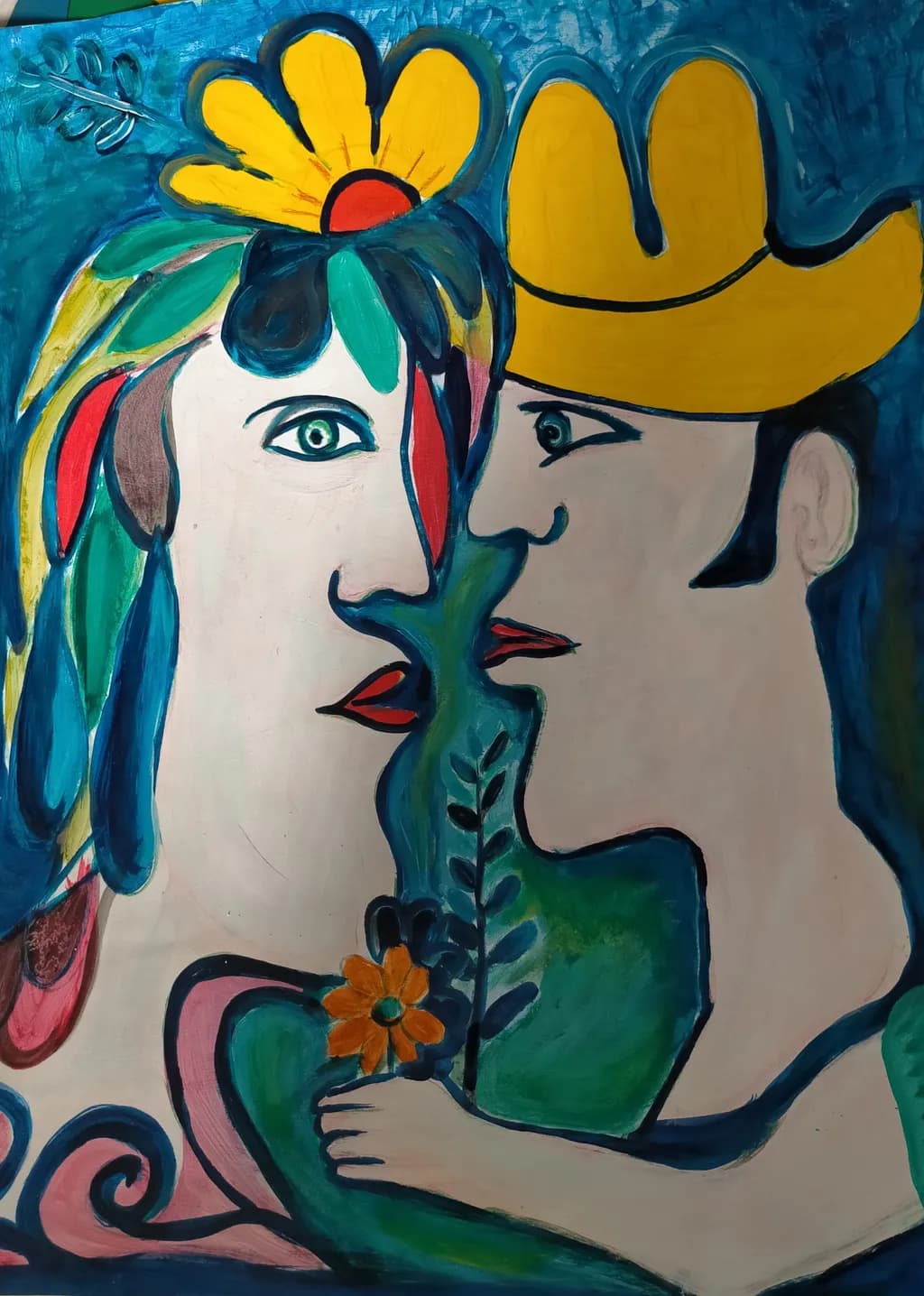Whispers of Color: An Abstract Embrace of Emotion and Nature