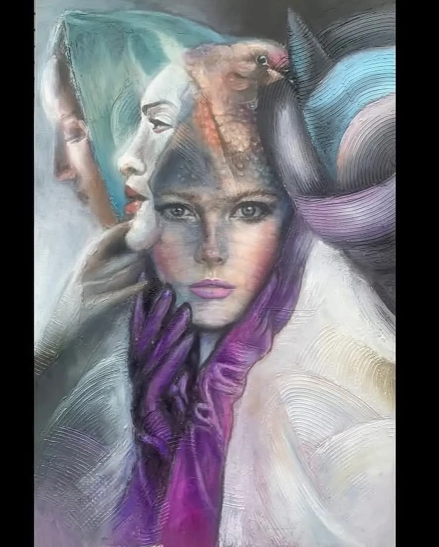 Whispers of Emotion: A Colorful Abstract Portrait Journey Through Expression